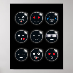 Gesamt Solar Eclipse 04.08.2024 Albern Faces Fun B Poster