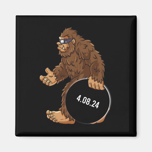 Gesamt Solar Eclipse 04.08.2024 Bigfoot Fun Boys G Magnet (Vorne)