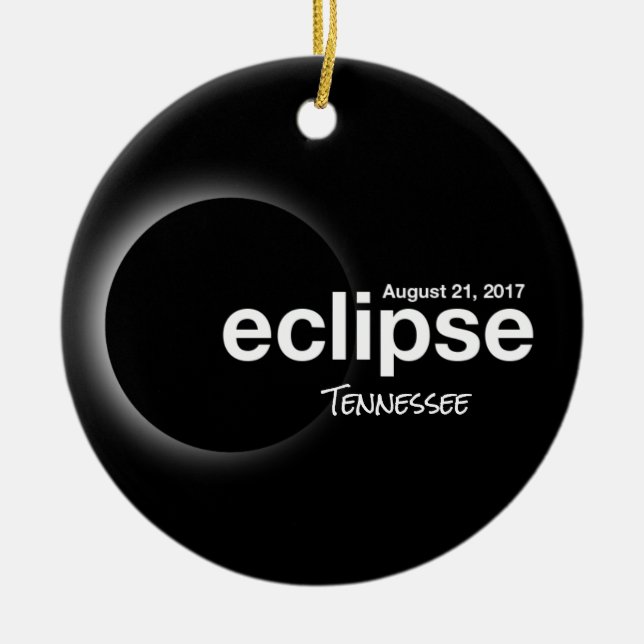 Gesamt Solar Eclipse 2017 - Tennessee Keramikornament (Vorne)