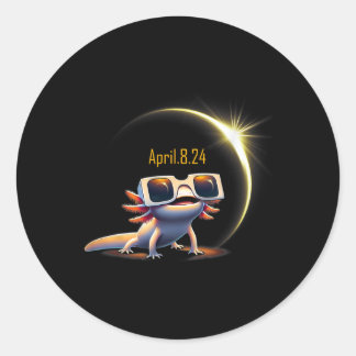 Gesamt Solar Eclipse 2024 Axolotl in Astronomy Gla Runder Aufkleber
