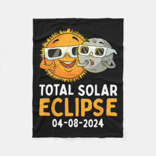 Gesamt Solar Eclipse 2024 Brillen Spaß Sonnenmond Fleecedecke