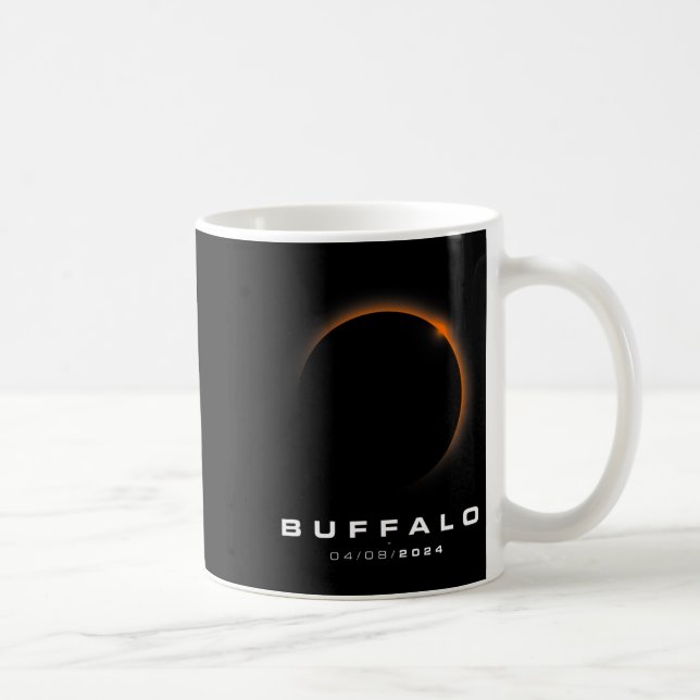 Gesamt Solar Eclipse 2024 - Buffalo Solar Eclipse Kaffeetasse (Rechts)