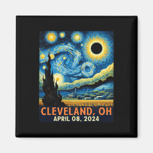Gesamt Solar Eclipse 2024 Cleveland Ohio Starry Ni Magnet