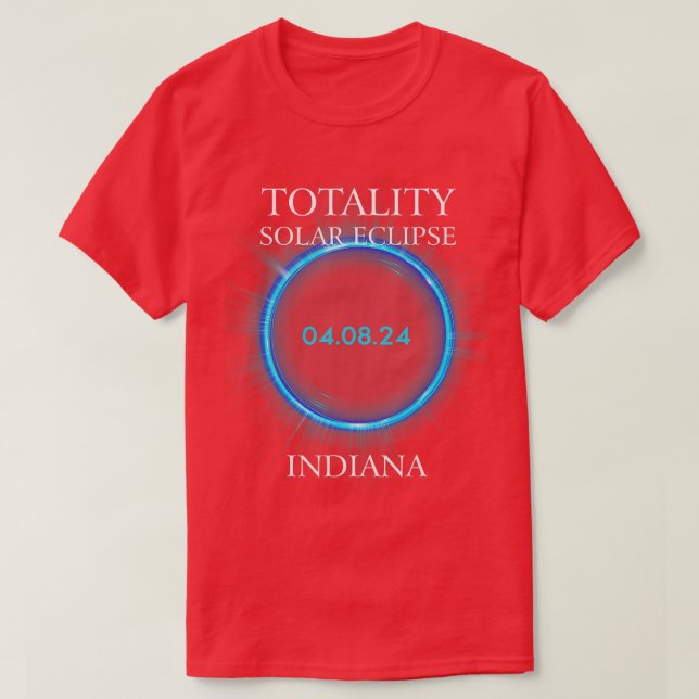 Gesamt Solar Eclipse 2024 Indiana 040824 Astronomi T-Shirt (Design vorne)