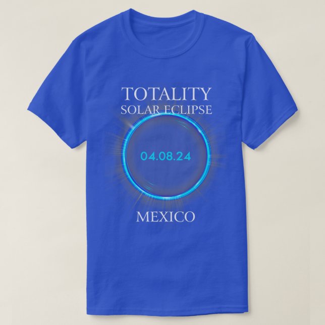 Gesamt Solar Eclipse 2024 Mexiko 040824 Astronomie T-Shirt (Design vorne)