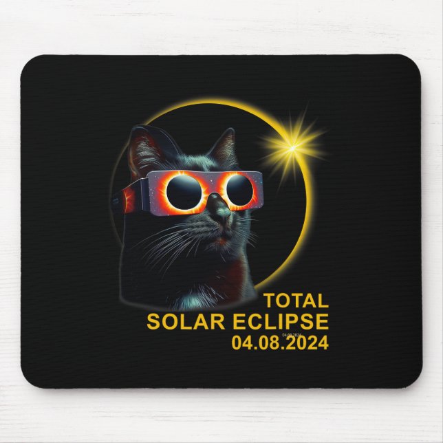 Gesamt Solar-Eclipse 2024 Niedliche Solar-Eclipse- Mousepad (Vorne)