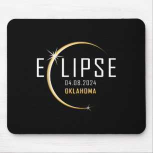 Gesamt Solar Eclipse 2024 Oklahoma America Totalit Mousepad