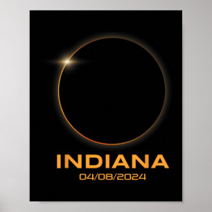 Gesamt Solar Eclipse 2024 Totality Indiana Poster