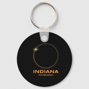 Gesamt Solar Eclipse 2024 Totality Indiana Schlüsselanhänger