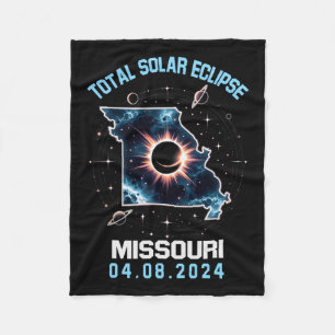 Gesamt Solar Eclipse 8. April 2024 Missouri Totali Fleecedecke