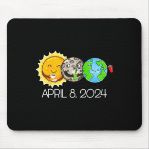 Gesamt Solar Eclipse 8. April 2024 Moon Astronomy Mousepad