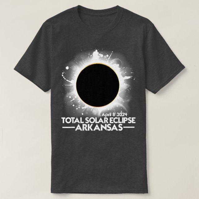 Gesamt Solar Eclipse Arkansas 2024 Amerika Eclipse T-Shirt (Design vorne)