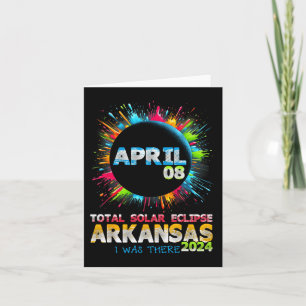 Gesamt Solar Eclipse Arkansas 2024 Farbiges Totali Karte