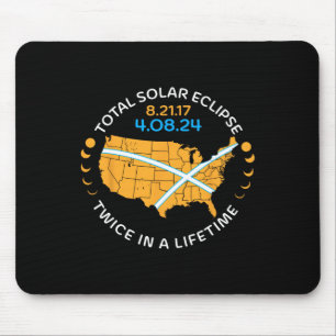 Gesamt Solar-Eclipse Aug 21 17 April 8 24 Zweimal Mousepad