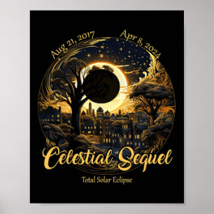 Gesamt Solar Eclipse Celestial Sequel 2017 Totalit Poster