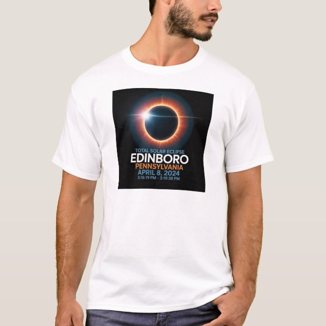 Gesamt Solar Eclipse Edinboro T-Shirt (Vorderseite)