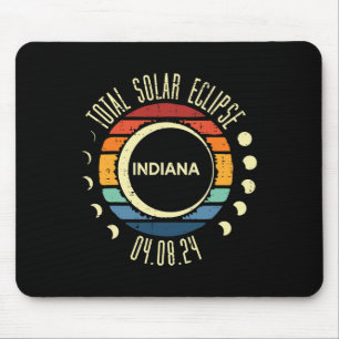 Gesamt Solar Eclipse Indiana Retro 04.08.24 Men Wo Mousepad