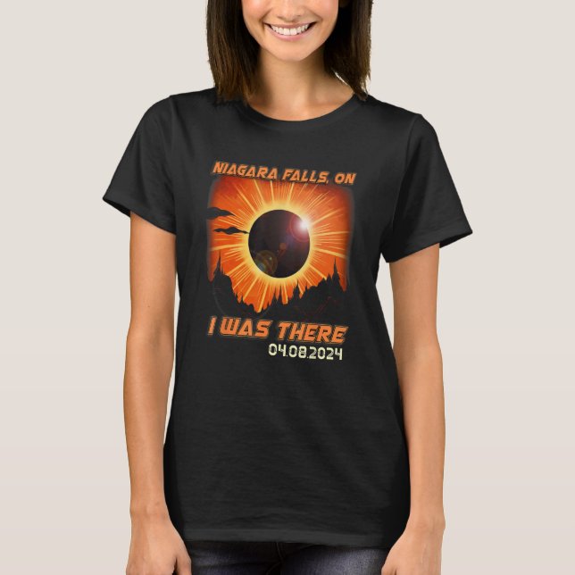 Gesamt Solar Eclipse Mountain Wandern Niagara Fall T-Shirt (Vorderseite)