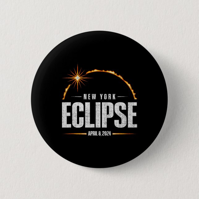 Gesamt Solar Eclipse New York - Gesamt Eclipse 202 Button (Vorderseite)