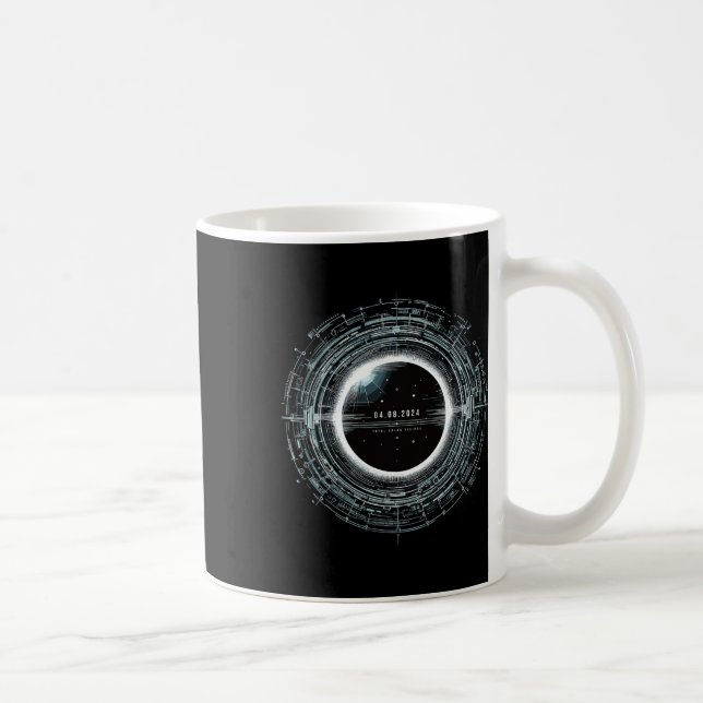 Gesamt Solar Eclipse S. April 2024 Totality S. USA Kaffeetasse (Rechts)