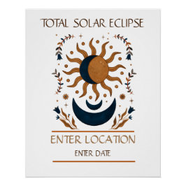 Gesamt Solar Eclipse Spanien Custom 2026 Poster