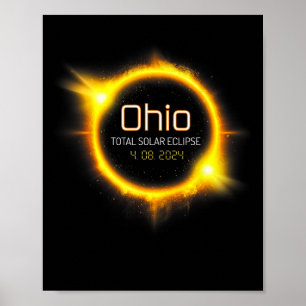Gesamt Solar Eclipse Spring America April 04.08.24 Poster