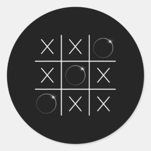 Gesamt Solar Eclipse Tic Tac Toe 04.08.2024 Boys G Runder Aufkleber