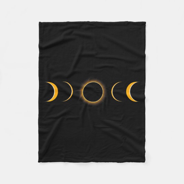 Gesamt Solar Eclipse USA 8. April Fleecedecke (Vorderseite)