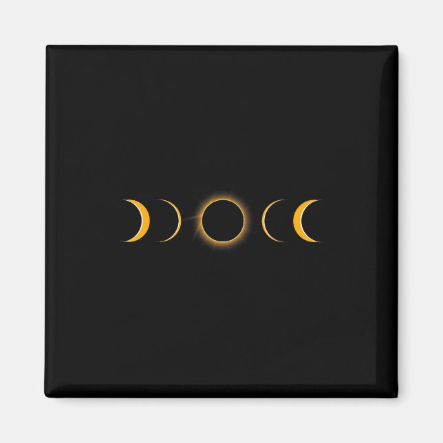 Gesamt Solar Eclipse USA 8. April Magnet (Vorne)