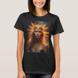 Gesamt-Solarzelle Sonnenkönigin Hinzufügen von Tex T-Shirt