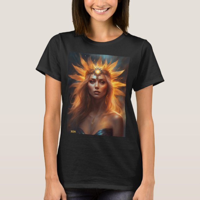 Gesamt-Solarzelle Sonnenkönigin Hinzufügen von Tex T-Shirt (Vorderseite)