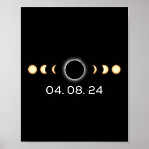 Gesamt-Solarzellen-Eclipse 04.08.2024 Totalitätsph Poster