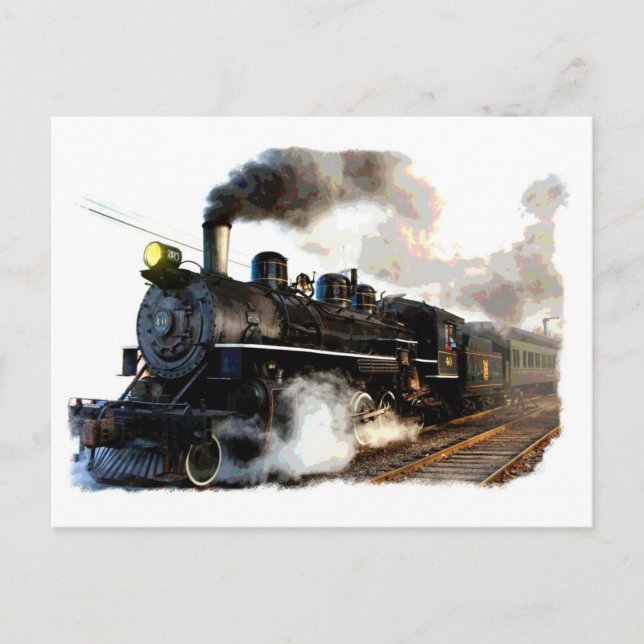 Gesamte Dampflokomotive Postkarte (Vorderseite)