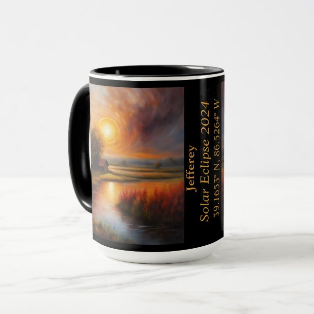 Gesamte Eclipse des Sun GPS-Bauernverbandsnamens Tasse (Vorderseite Links)