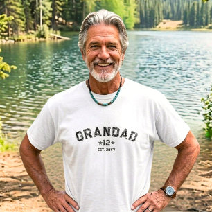 Gesamte Enkel Schwarzes Varsity Großvater Est-Jahr T-Shirt