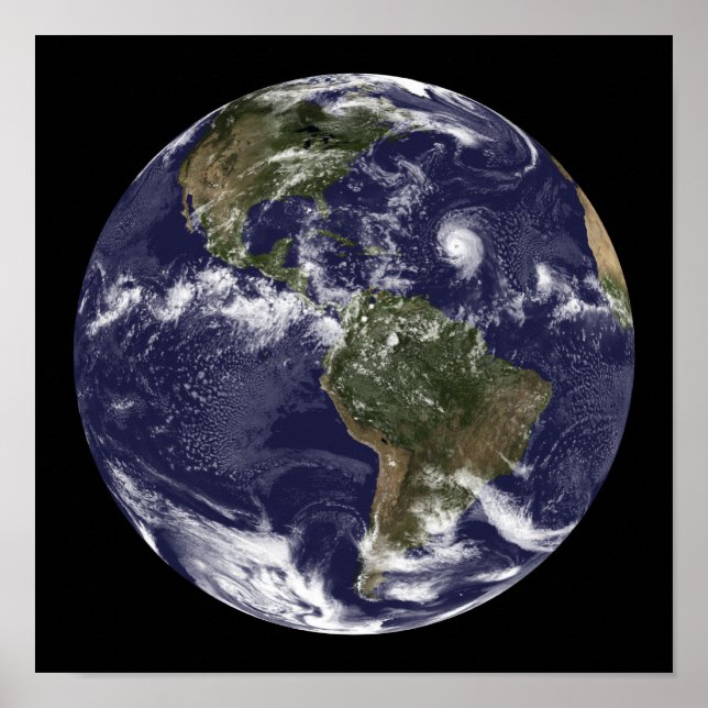 Gesamte Erde mit Nordamerika 2 Poster (Vorne)