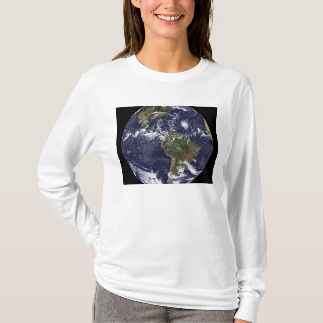 Gesamte Erde mit Nordamerika 2 T-Shirt (Vorderseite)
