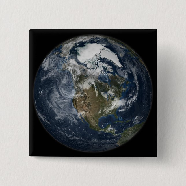 Gesamte Erde mit Nordamerika 5 Button (Vorderseite)