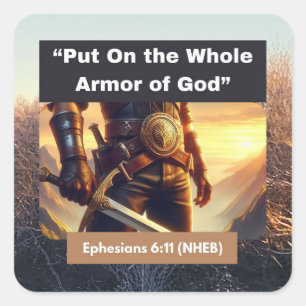 Gesamte Rüstung Gottes - Aufkleber am Platz