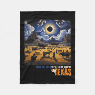 Gesamte Solar Eclipse Retro 8. April 2024 Astronom Fleecedecke