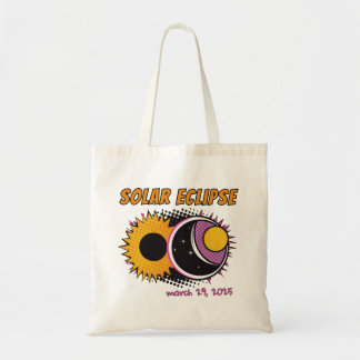Gesamte Sonnenfinsternis 2025 Pop Art Design Tragetasche