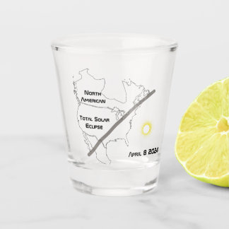 Gesamte Sonnenfinsternis Schnapsglas