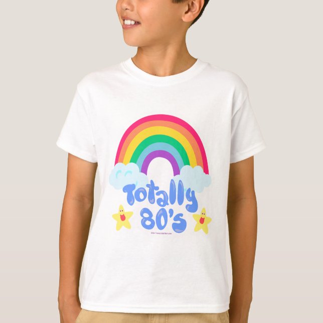 Gesamter 80er Regenbogen T-Shirt (Vorderseite)
