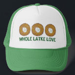 Gesamter Latke (Lotta) Liebe Potato Pancakes Hanuk Truckerkappe<br><div class="desc">Das Design zeigt eine originelle Marker-Illustration eines leckeren Latke Potato Pancakes mit sauer Creme, ein Grundnahrungsmittel in jüdischer Urlaubsküche und GANZER LATKE LIEBE in einem lustigen Schriftart. Ideal für Hanukkah Feiern! Dieses Chanukah Latkes Design ist auch auf anderen Produkten erhältlich. Viele weitere Feinschmecker-Designs sind auch in diesem Shop erhältlich! Sehen...</div>