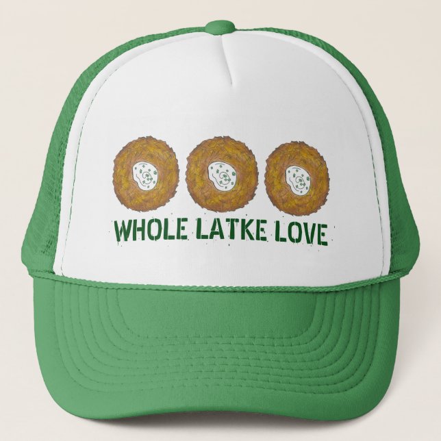Gesamter Latke (Lotta) Liebe Potato Pancakes Hanuk Truckerkappe (Vorderseite)