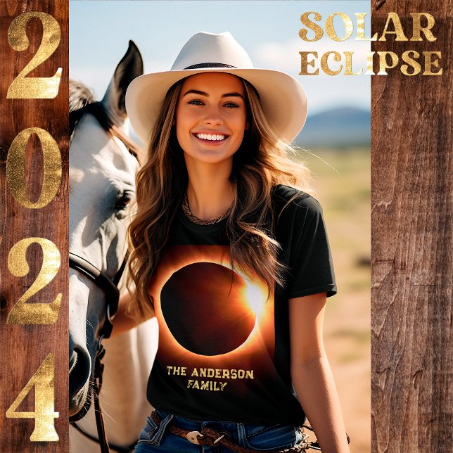 Gesamter Name der Solar Eclipse Familie 2024 8 Apr T-Shirt (Von Creator hochgeladen)