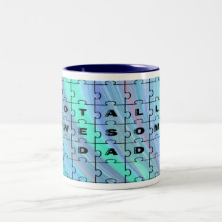 Gesamter Phantastischer Vater Puzzle Blue Zweifarbige Tasse