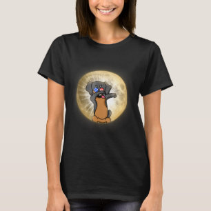 Gesamter Solar-Eclipse 2017 Dabbing Dackel Moon T-Shirt
