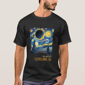 Gesamter Solar-Eclipse 2024 Cleveland OH Langschla T-Shirt
