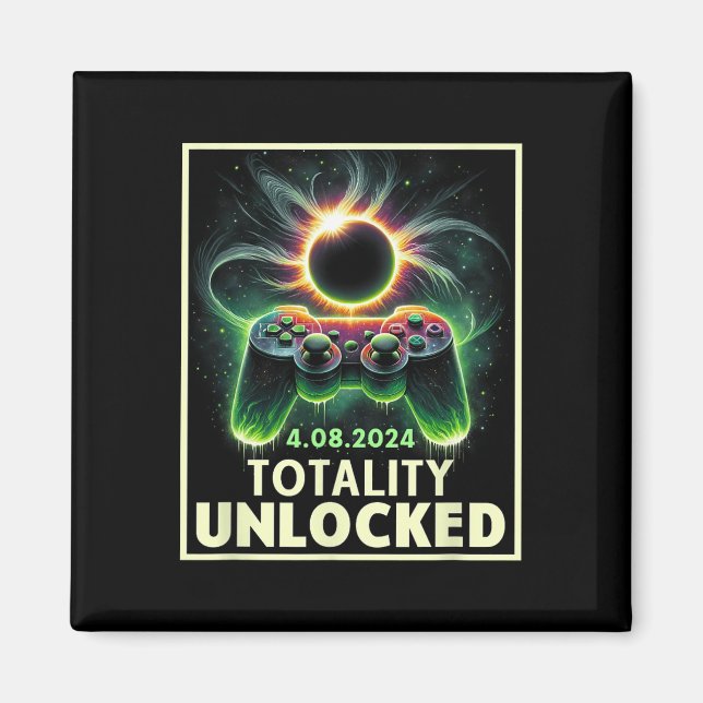 Gesamter Solar Eclipse 2024 Video Game Controller  Magnet (Vorne)